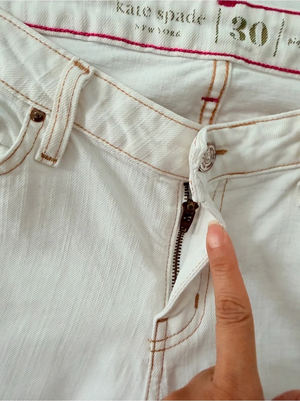 kate spade white skinny